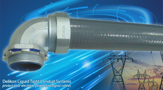 Delikon liquid tight conduit system protects your electrical power and signal cable.