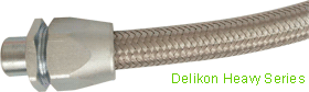 Delikon Automation Heavy Series Over Braided Flexible Conduit, Heavy Series Connector for iron works cables protection
