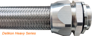 Delikon EMI Shielding Heavy Series Over Braided Flexible Conduit and Heavy Series Connector offer Crush proof EMI protection, optimum EMI EMP shielding and environmental protection.