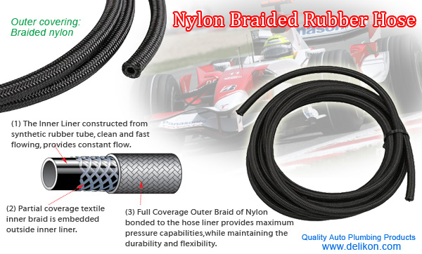 Nylon Braided Rubber Hose for Racing Cars