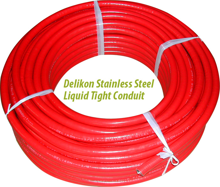 Stainless Steel Red Liquid Tight Conduit
