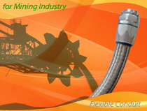 Heavy Series Over Braided Flexible Conduit and Connector For Mining and Metal Industry Wirings