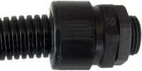 Corrugated nylon conduit straight connector (PF,PG,METRIC THREADS)