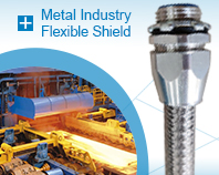 Delikon Heavy Series Over Braided Flexible Conduit and 360 Degrees EMI RFI Shield Termination Heavy Series Connector protect and shield metal industry Instrumentation and Control system cables and wires