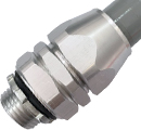 Delikon Swivel Heavy Series Connector Anti Vibration Feature dampens vibration and prevents back out of the threads tightened connection in high vibration applications